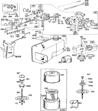 Briggs & Stratton 130902-0365-99 Carburetor, Fueltank, A/C | Shank's ...