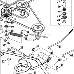 CUB CADET 918-07096 Blade Spindle Assembly W/Pulley 60 Fabricated Deck ...