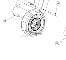 Cub Cadet 3660 53AB5B8J100 ZT60 Front Caster Assembly Shank 39