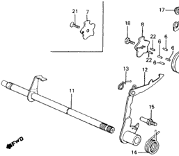 1981 Honda CT110 A SHIFT DRUM / SHIFT FORK / GEARSHIFT | Babbitts