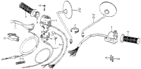 1980 Honda Ct70a Trail 70 Control Levers + Switches + Cables 