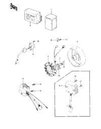 1984 Kawasaki KLT200 (KLT200-C2) Ignition/Generator/Regulator ...