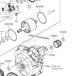 Details about   Kawasaki KLX140 KLX150 Starter Motor Washer 92022-212 
