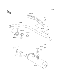 1999 Kawasaki PRAIRIE 300 4X4 (KVF300-A1) Muffler(S