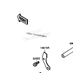 1989 Kawasaki NINJA ZX-7 (ZX750-H1) Gear Change Drum/Shift Fork(S 
