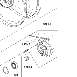 Rear wheel bearings for Kawasaki ZZR600 93-99