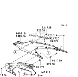 kawasaki fury 125 cover tail