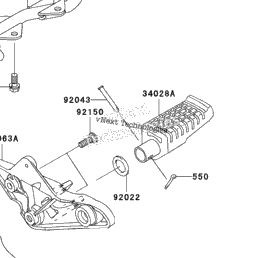 kawasaki fury footrest