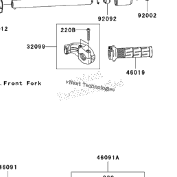 2009 Kawasaki NINJA ZX-14 (ZX1400C9F) Handlebar | Part Shark