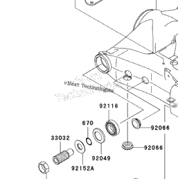 03 Kawasaki Prairie 360 4x4 Kvf360 C1 Swingarm Babbitts Kawasaki Partshouse