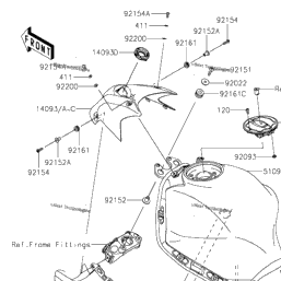 2021 Kawasaki Ninja 650 ABS (EX650MMFNN) Fuel Tank 2 | Babbitts Online