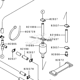 1994 Kawasaki NINJA ZX-7 (ZX750-L2) Fuel Evaporative System | MRCycles