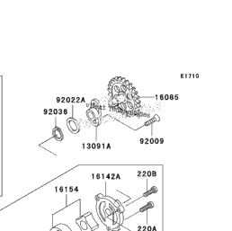 1997 Kawasaki NINJA ZX-11 (ZX1100-D5) Oil Pump/Oil Filter 