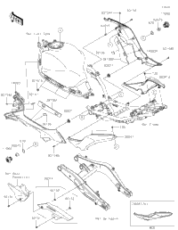 2022 Kawasaki Z650(US) (ER650LNFNN) Side Covers/Chain Cover