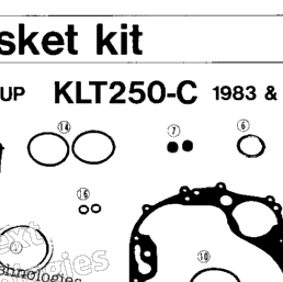 0200 CC Kawasaki KLT 200 A3 1983 Full Gasket Set 