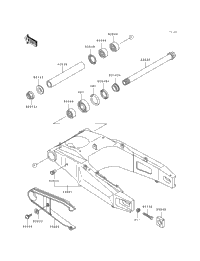 1993 Kawasaki NINJA ZX-7R (ZX750-M1) Swingarm | Babbitts
