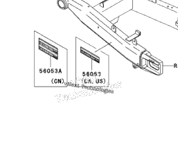 2003 Kawasaki NINJA ZX-6R (ZX636-B1) Labels | MRCycles