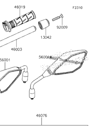 kawasaki z800 handlebar