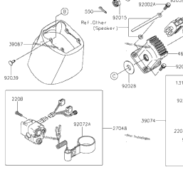 Kawasaki ULTRA310LX´19 OEM section (Handlebar) parts Used [K8455-21]-