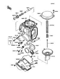 1992 Kawasaki ZX-11 (ZX1100-C3) Carburetor Parts (015043&
