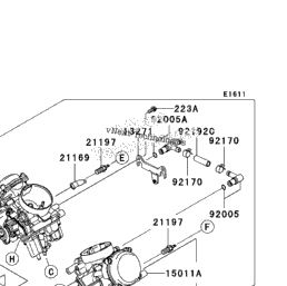 2008 Kawasaki Teryx 750 4x4 Le Krf750d8f Carburetor Babbitts Kawasaki Partshouse