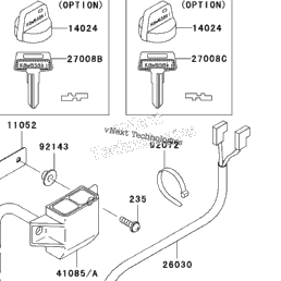 06 Kawasaki Prairie 360 4x4 Kvf360c6f Ignition Switch Babbitts Kawasaki Partshouse