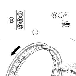 ktm 65 front wheel