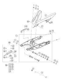 2019 Ktm 390 Duke Orange Chassis Swing Arm 