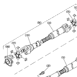 Kubota Tractor R520 S08000 Propeller Shaft | Kubota Tractor