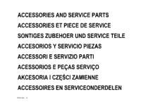 >S10501 Accessories And Service Parts
