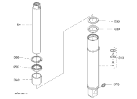 >U85502 Assist Cylinder [Component Parts] [New Type] [Option]