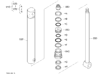 >B34000 Bucket Cylinder [Component Parts] ## S.No.;<=B3621