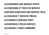 >T10500 Accessories And Service Parts