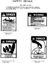 >011000 Safety Decals 1 (U. S. Models Only