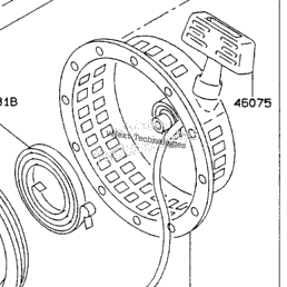 Kawasaki 46075-2059 HANDLE-RECOIL 