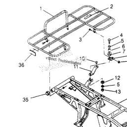 1994 Polaris 300 2x4 W Bumper Rack Mounting 2x4 300 Polaris Parts Monster