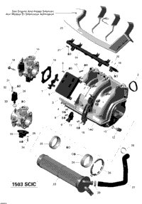 2009 Sea-Doo RXT 215 Air Intake Manifold And Throttle Body
