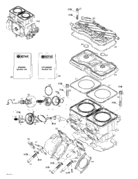 2000 Sea-Doo GTX RFI, 5648/5658/5515/5516 Cylinder, Exhaust