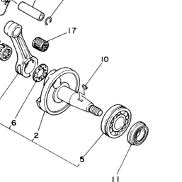 2003 Yamaha Banshee Yfz350r Crankshaft Piston Babbitts