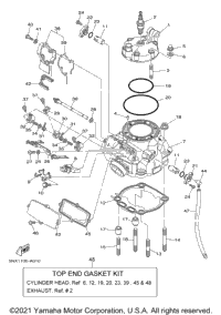 2014 Yamaha YZ250 (YZ250E2) Cylinder Head | Powersports Discount