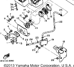 NOS 1978-90 Yamaha Enticer 340 Snowmobile Carb Intake Gasket 8Y2-13556-01 