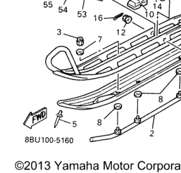 1996 Yamaha VMAX-4 800 (VX800W) Ski | Babbitts Yamaha Parts House